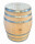 500L große GESCHLIFFENE Regentonne aus gebrauchtem Weinfass: Oberfläche natur,Spannringe natur (verzinkt),ohne Deckel,Ohne Hahn