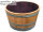 D 70cm - GESCHLIFFENES Weinfass halbiert, D70cm H40 100L Inhalt: geschliffen + natur,natur (verzinkt),mit Bohrung (bepflanzen),ohne Rollen,ohne Schlaufen
