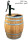 500L große Regentonne mit Handschwengelpumpe aus gebrauchtem Weinfass: natur,natur (verzinkt),ohne Deckel,Ohne Hahn